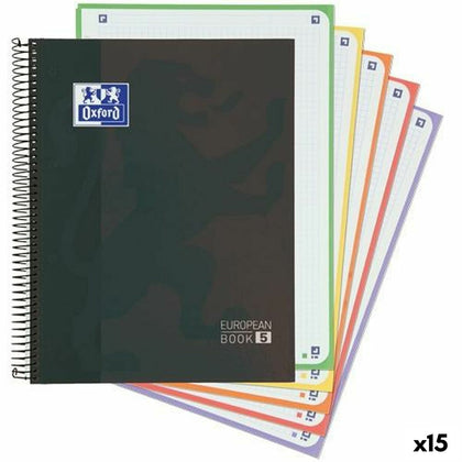 Cuaderno Oxford Classic Europeanbook 5 Negro A4+ 120 Hojas (15 Unidades)