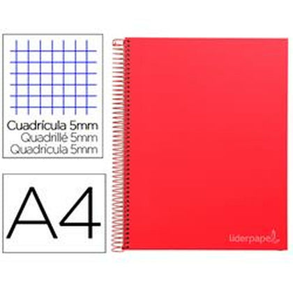 Cuaderno Liderpapel BA28 Rojo A4 140 Hojas