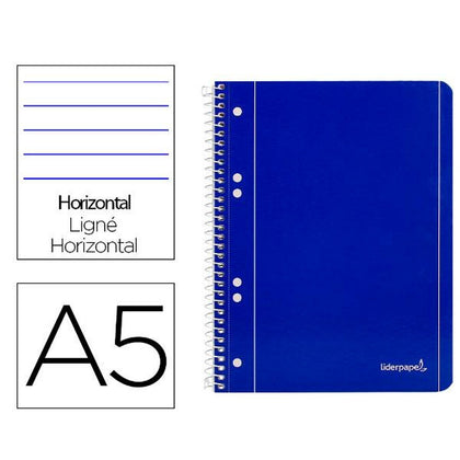 Cuaderno Liderpapel BJ04 Azul A5 80 Hojas