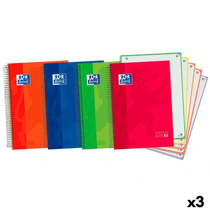 Set de Cuadernos Oxford Multicolor A4+ 120 Hojas (3 Unidades)