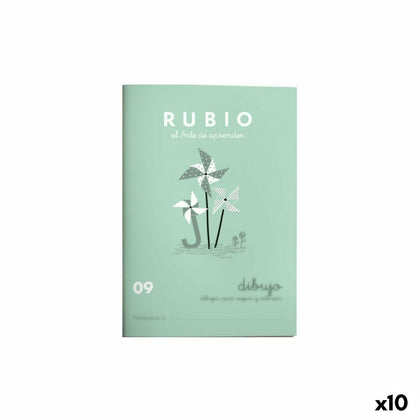 Cuaderno de Dibujo Rubio Nº09 A5 Español (10 Unidades)