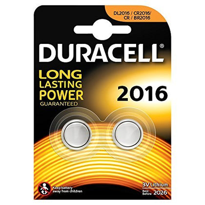 2x Duracell CR2016 Pila de botón de litio DL2016 / BR2016 - movilcom.com