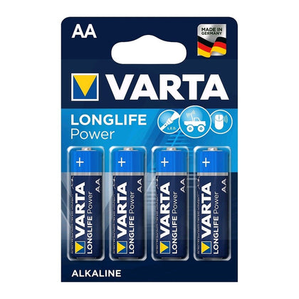 4x Varta AA LONGLIFE Power Pila alcalina / Mignon, 4906, Stilo, LR6, MN1500 - 1.5V - movilcom.com