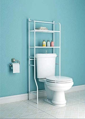 Movilcom® - Estantería para inodoro, con 2 estantes, mueble encima wc, estantería  sobre inodoro wc, 140 x 28 x 55cm Blanco: Amaz –