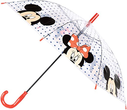 Paraguas Automático Mickey Mouse Minnie Disney - Paraguas Infantil Niño Niña - 48,5cm