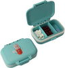 Pastillero pequeño diario bolsillo - 3 compartimentos - Organizador de pastillas pill box estuche rectangular - Color azul - movilcom.com
