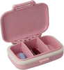 Pastillero pequeño diario bolsillo - 3 compartimentos - Organizador de pastillas pill box estuche rectangular - Color rosa - movilcom.com