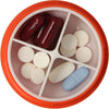 Pastillero pequeño diario bolsillo - 3 compartimentos - Organizador de pastillas pill box estuche redondo - Color rojo - movilcom.com
