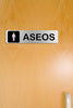 Señal de acero inoxidable ASEOS HOMBRE 200X50mm señal informativa (ref.RD707009) - movilcom.com