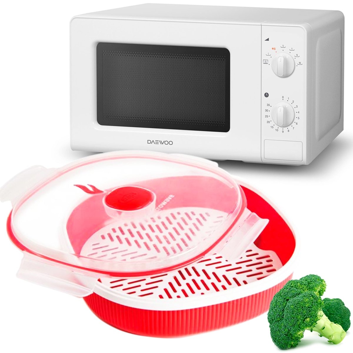 Vaporera de microondas Vaporera de verduras de plástico Cocina Cocina Cesta  de cocción al vapor para Methold HA004967-00
