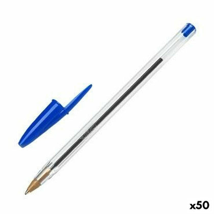Bolígrafo Bic Cristal Original Azul 0,32 mm (50 Unidades)