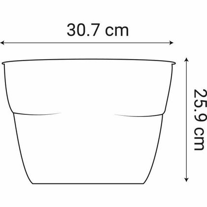 Maceta EDA 77,3 x 30,7 x 25,9 cm Antracita Gris oscuro Plástico Oval Moderno