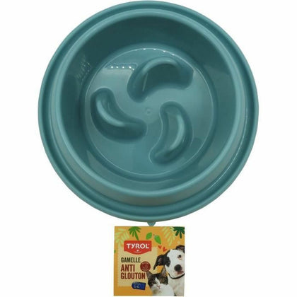 Comedero de Alimentación Lenta para Mascotas Tyrol Azul Plástico Ø 30 cm 2 L