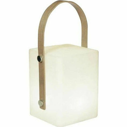 Lámpara de mesa Lumisky Tiky 10 x 10 x 25 cm Blanco Marrón Bambú Plástico