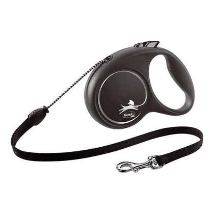 Correa para Perro Flexi BLACK DESIGN 5 m Talla M Silver