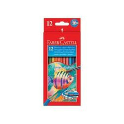 Lápices de Colores Acuarelables Faber-Castell Multicolor (12 Piezas)