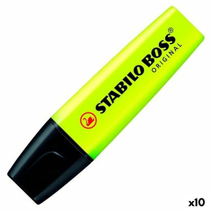 Marcador Fluorescente Stabilo Boss Amarillo Multicolor 10 Piezas (10 Unidades)