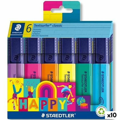 Set de Marcadores Fluorescentes Staedtler Textsurfer Classic Happy Line (10 Unidades)