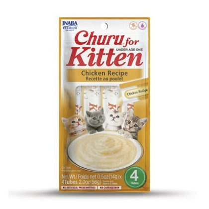 Snack para Gatos Inaba Churu for Kitten Pollo 4 x 14 g