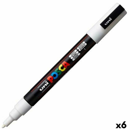 Marcador POSCA PC-3M Blanco (6 Unidades)