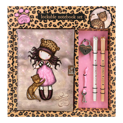 Diario con Accesorios Gorjuss Purrrrrfect love Leopardo 25 x 25 x 2.8 cm