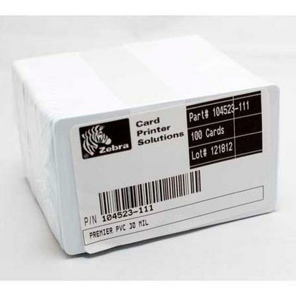 Tarjeta Zebra Premier PVC Card, 30 mil (5 packs x 100)