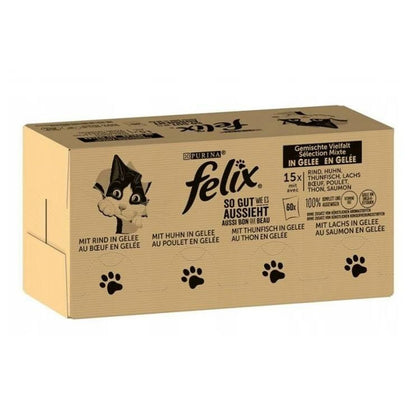 Comida para gato Purina Felix Mix Pollo Atún Ternera Bacalao 85 g