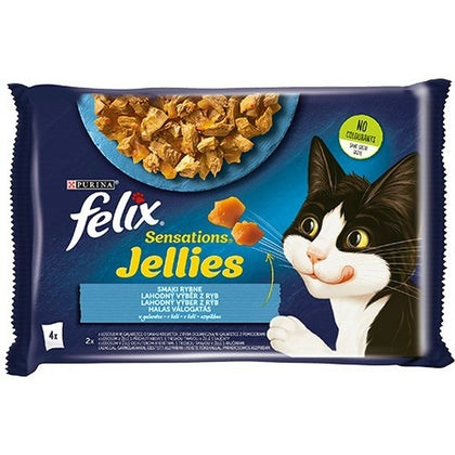 Comida para gato Purina Felix Sensations Salmón Bacalao 4 x 85 g
