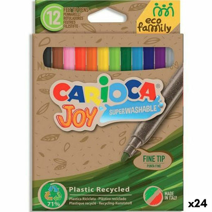 Set de Rotuladores Carioca Joy Eco Family 12 Piezas Multicolor (24 Unidades)