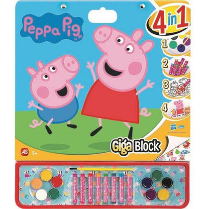Dibujos para pintar Peppa Pig Pegatinas 4 en 1