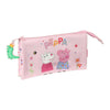 Estuche Escolar Peppa Pig Having fun Rosa 22 x 12 x 3 cm