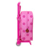 Mochila Escolar con Ruedas Lady Bug Fucsia (22 x 28 x 10 cm)