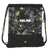 Bolsa Mochila con Cuerdas Kelme Jungle Negro Gris Lima (35 x 40 x 1 cm)