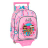 Mochila Escolar con Ruedas LOL Surprise! Glow girl Rosa 28 x 34 x 10 cm