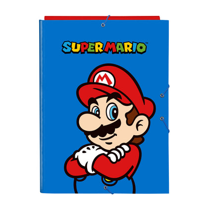 Carpeta Super Mario Play Azul Rojo A4