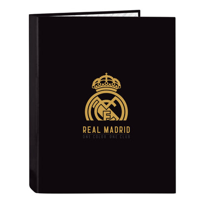 Carpeta de anillas Real Madrid C.F. Negro A4 26.5 x 33 x 4 cm