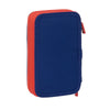 Plumier Doble Atlético Madrid Azul Rojo 12.5 x 19.5 x 4 cm (28 piezas)