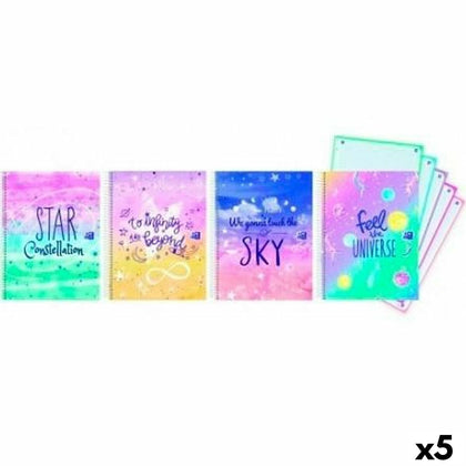 Cuaderno Oxford Europeanbook 5 Galactic Pastel A4 (5 Unidades)