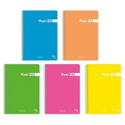 Cuaderno Pacsa FluorPAC Multicolor Din A4 5 Piezas 80 Hojas