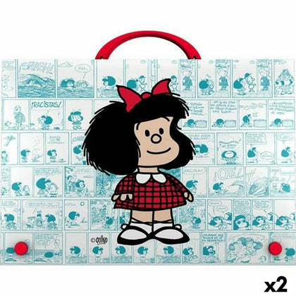 Maletín Mafalda   Multicolor A4 (2 Unidades)