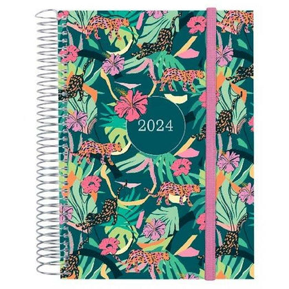 Agenda Finocam Design Collection Selva 2024 Multicolor A5 15,5 x 21,2 cm