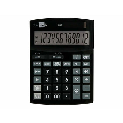 Calculadora Liderpapel XF29 Negro Plástico