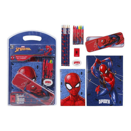Set de Papelería Spiderman 2100003564 Rojo (16 pcs)
