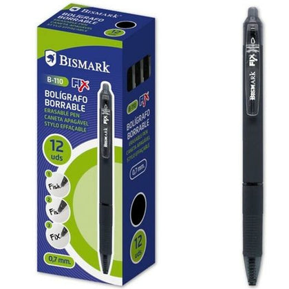 Bolígrafo Bismark B-110 Fix Negro 0,7 mm (12 Piezas)