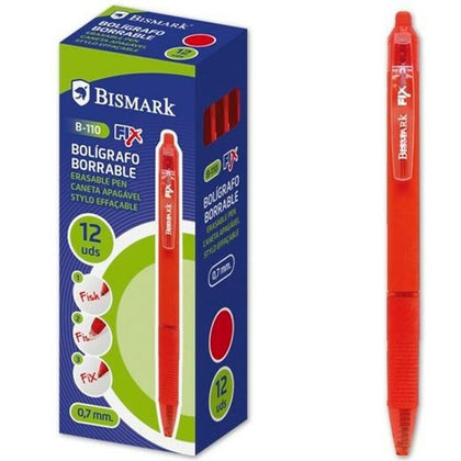 Bolígrafo Bismark B-110 Fix Rojo 0,7 mm (12 Piezas)