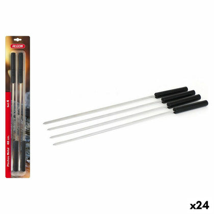 Set de Pinchos para Barbacoa Algon Metal Plástico 4 Piezas (24 Unidades) (48 cm) (4 pcs)