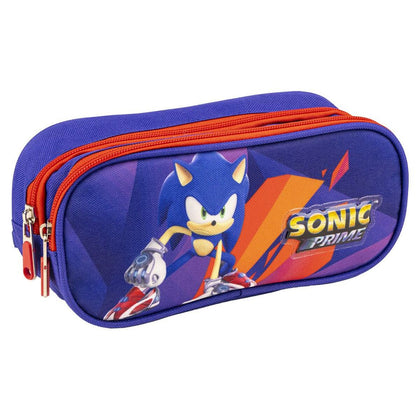 Estuche Escolar Sonic Morado 22,5 x 8 x 10 cm