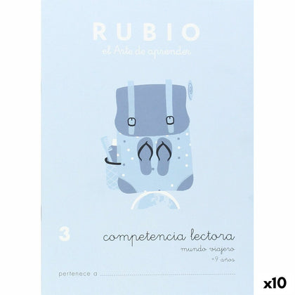 Cuaderno de Comprensión Lectora Rubio Nº3 A5 Español (10 Unidades)