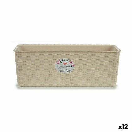 Jardinera Stefanplast Beige Plástico 17,5 x 16 x 48,5 cm (12 Unidades)