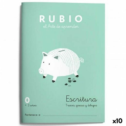 Cuaderno de escritura y caligrafía Rubio Nº0 A5 Español 20 Hojas (10 Unidades)